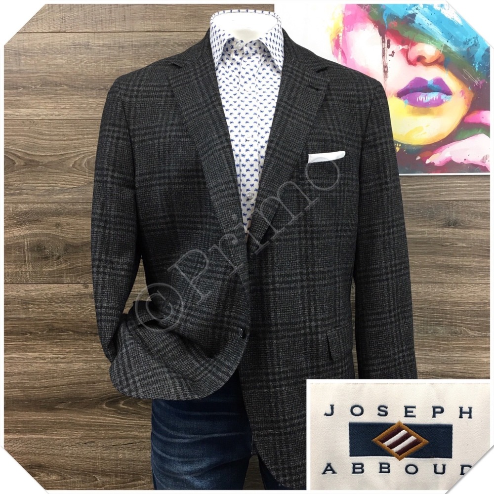 JOSEPH ABBOUD Mens Wool Blazer Sport Coat Casual Jacket Size 52R Classic Suit